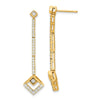 14k 1/2 carat Lab Grown Diamond VS/SI+ G+ Complete Dangle Post Earrings