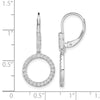 14k White Gold 1/2 carat Lab Grown Diamond VS/SI+ G+ Complete Dangle Circle Leverback Earrings