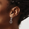 Diamond Teardrop Leverback Earrings