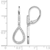 Diamond Teardrop Leverback Earrings