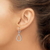 Diamond Teardrop Leverback Earrings