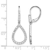 Diamond Teardrop Leverback Earrings