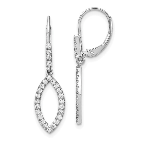 Diamond Fancy Drop Leverback Earrings