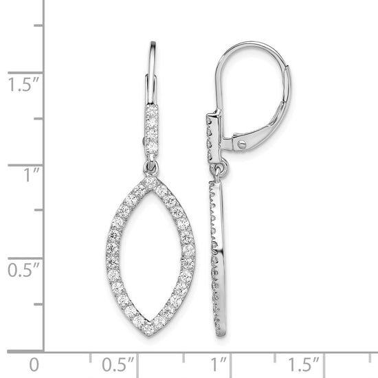 Diamond Fancy Drop Leverback Earrings