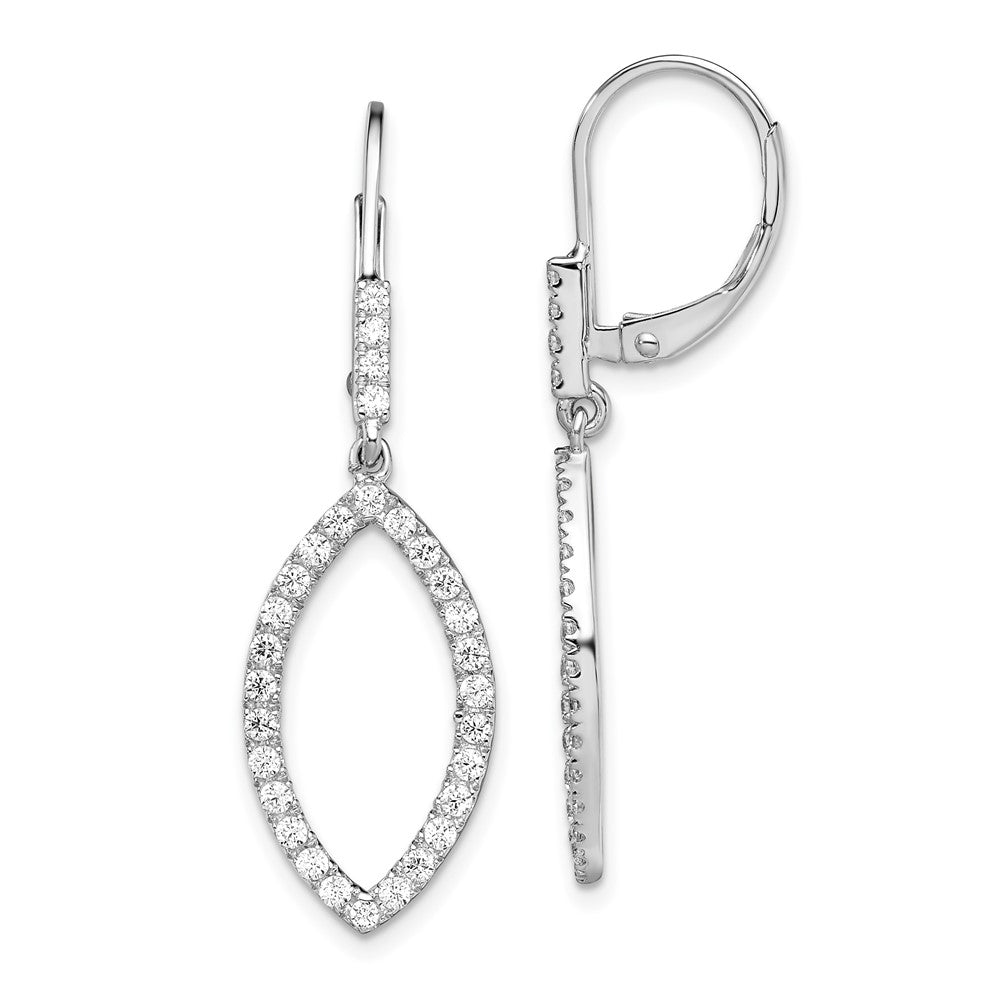 Diamond Fancy Drop Leverback Earrings
