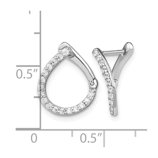 Diamond Fancy Twist Hoop Earrings