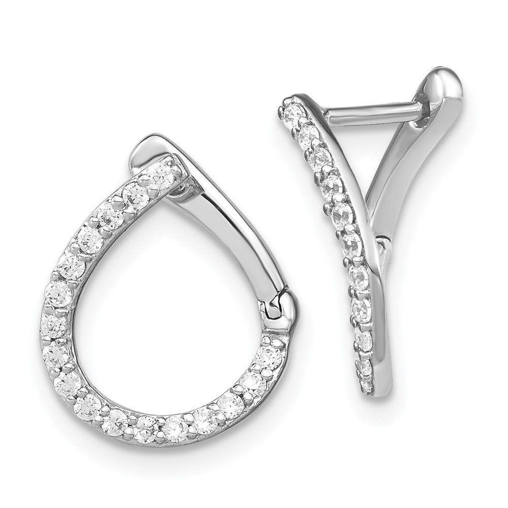 Diamond Fancy Twist Hoop Earrings