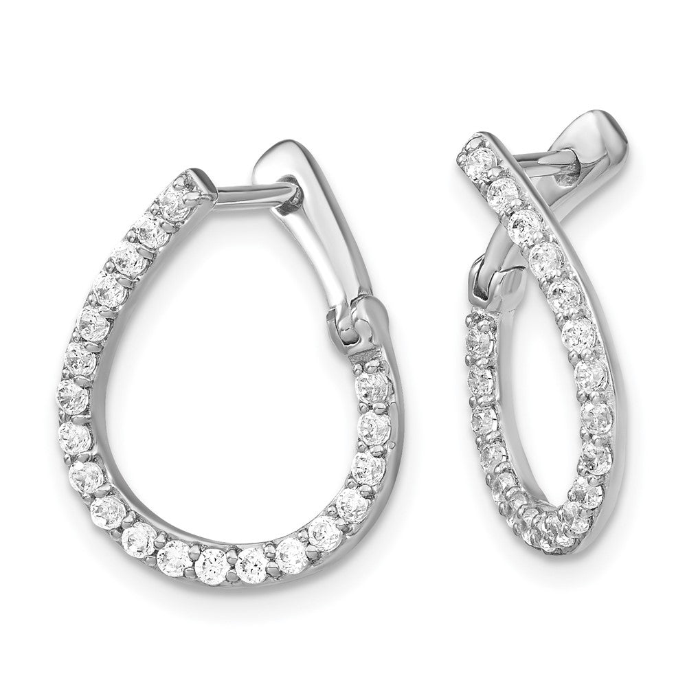 Diamond Fancy Twist Hoop Earrings