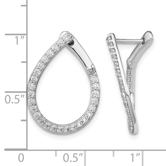 Diamond Fancy Twist Hoop Earrings