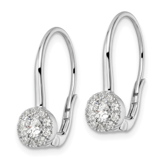 Diamond Leverback Drop Earrings