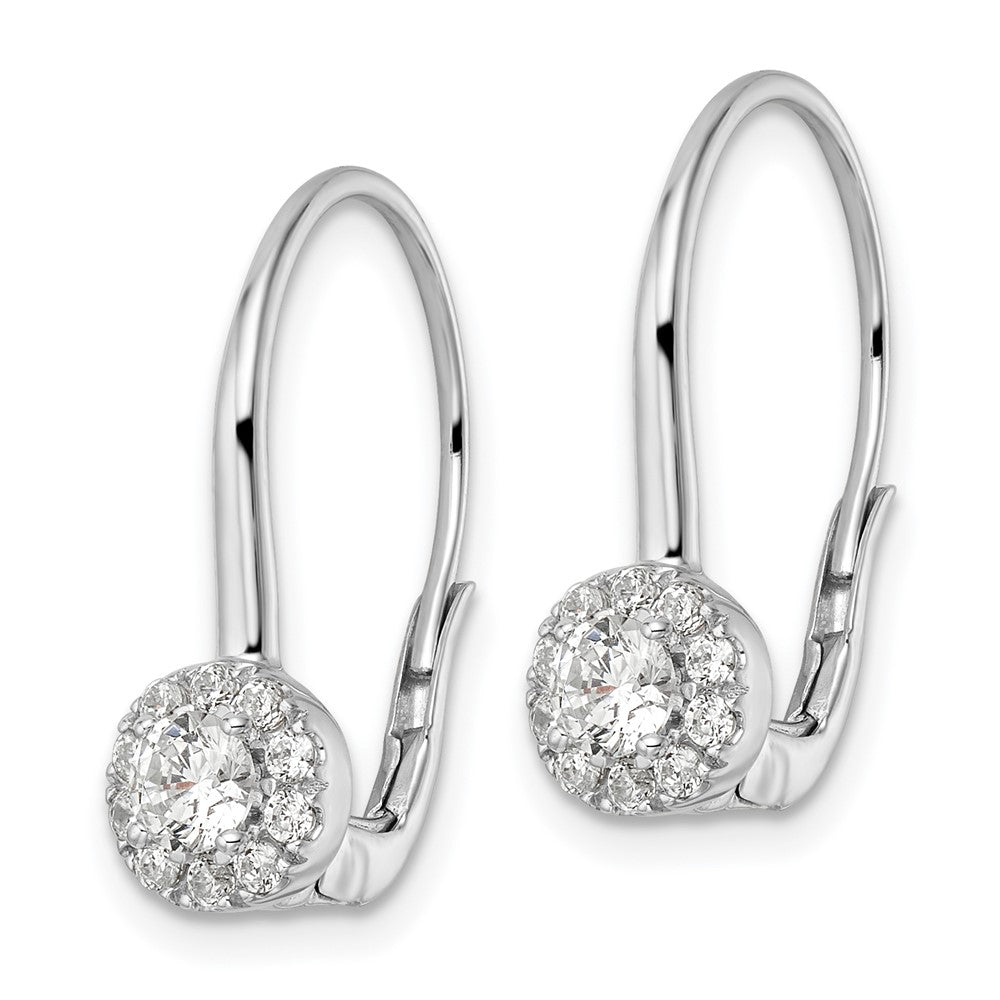 Diamond Leverback Drop Earrings