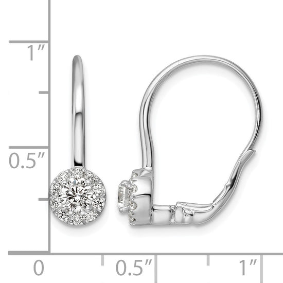 Diamond Leverback Drop Earrings