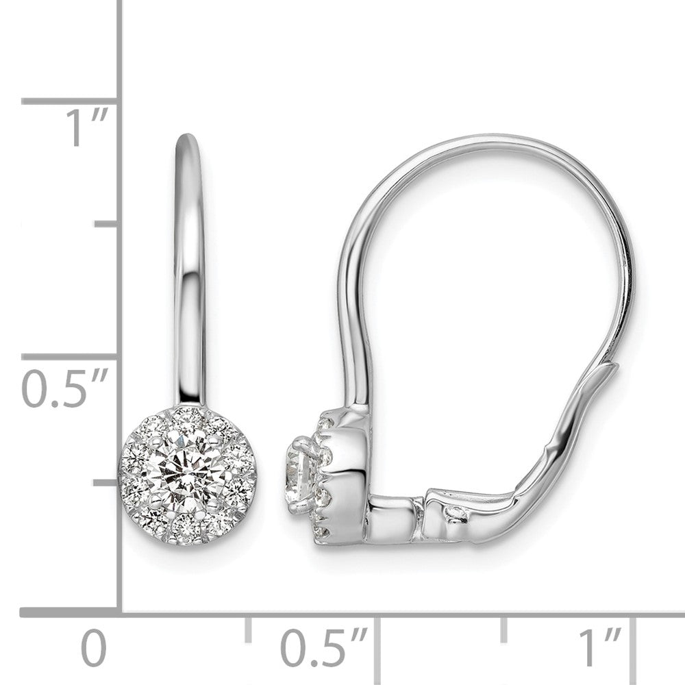 Diamond Leverback Drop Earrings