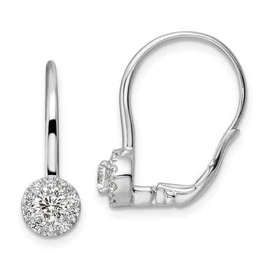 Diamond Leverback Drop Earrings