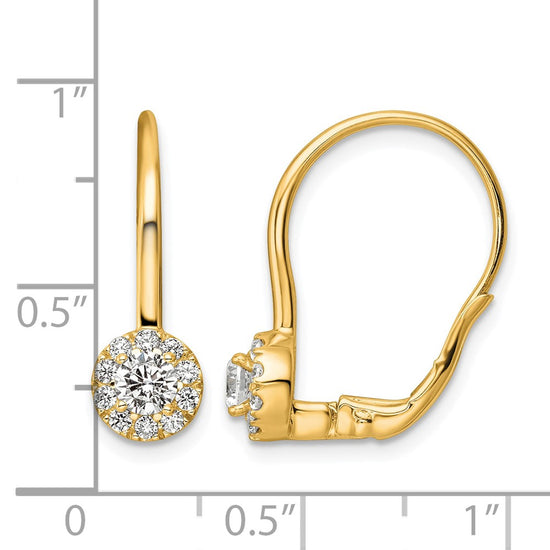 Diamond Leverback Drop Earrings