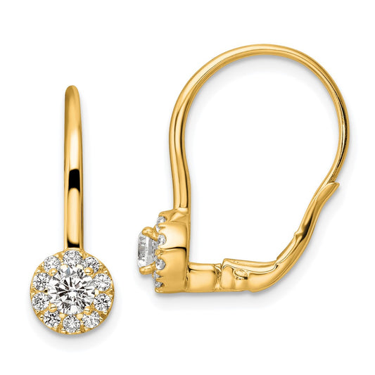 Diamond Leverback Drop Earrings