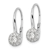Diamond Leverback Drop Earrings