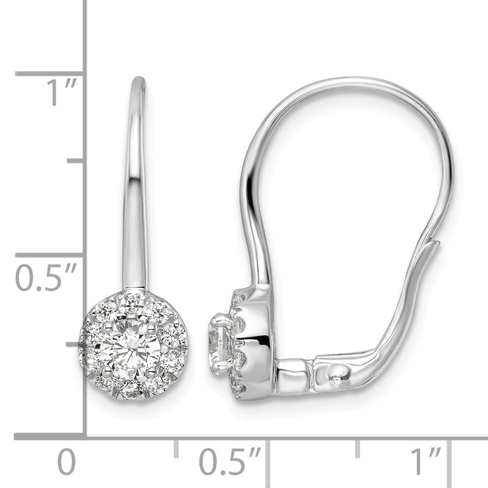 Diamond Leverback Drop Earrings