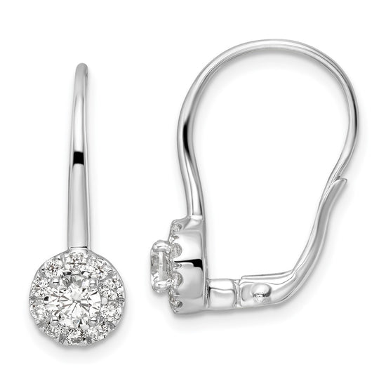 Diamond Leverback Drop Earrings