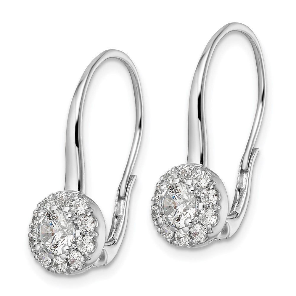 Diamond Leverback Drop Earrings
