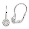 Diamond Leverback Drop Earrings