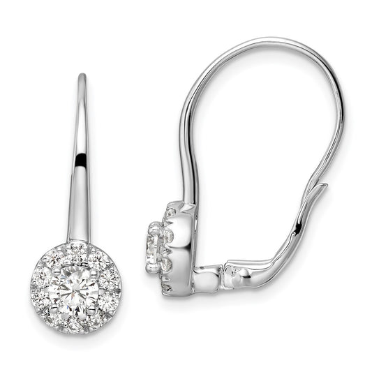Diamond Leverback Drop Earrings