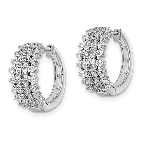 Diamond Hinged Hoop Earrings
