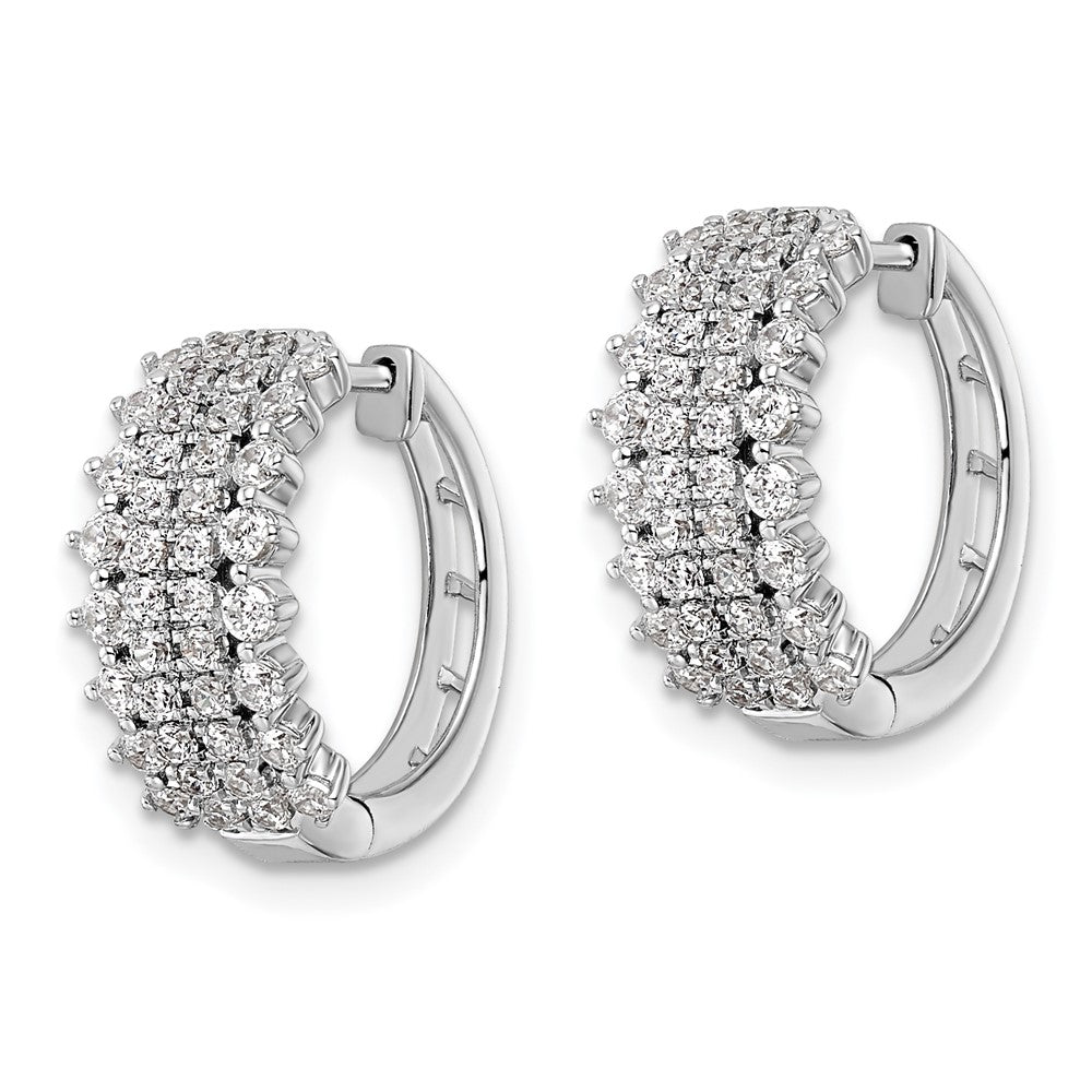 Diamond Hinged Hoop Earrings