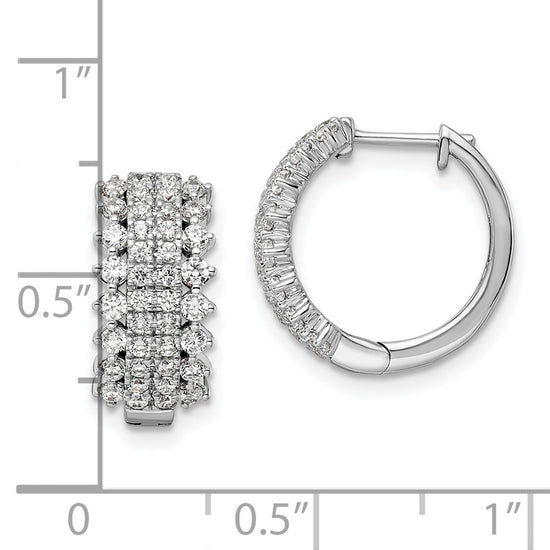 Diamond Hinged Hoop Earrings