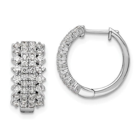 Diamond Hinged Hoop Earrings