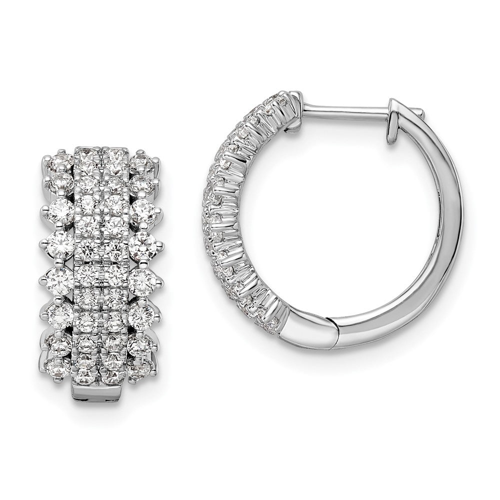 Diamond Hinged Hoop Earrings