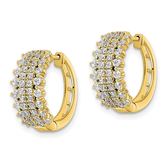 Diamond Hinged Hoop Earrings