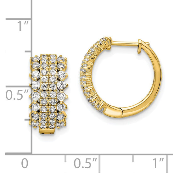 Diamond Hinged Hoop Earrings