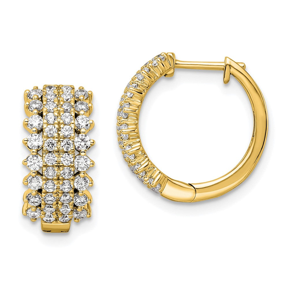 Diamond Hinged Hoop Earrings