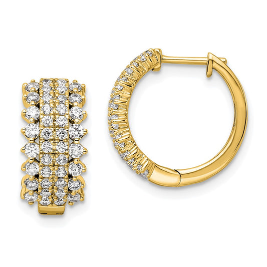 Diamond Hinged Hoop Earrings