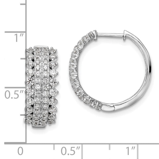 Diamond Hinged Hoop Earrings