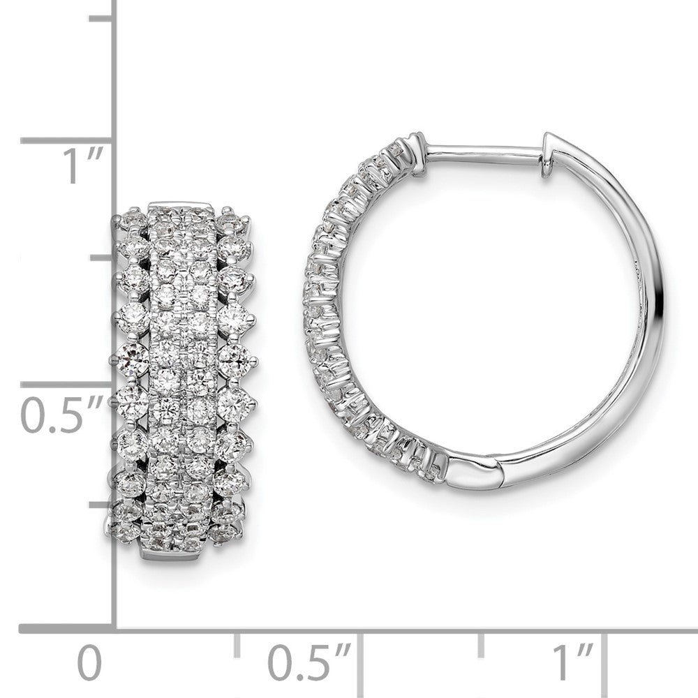 Diamond Hinged Hoop Earrings