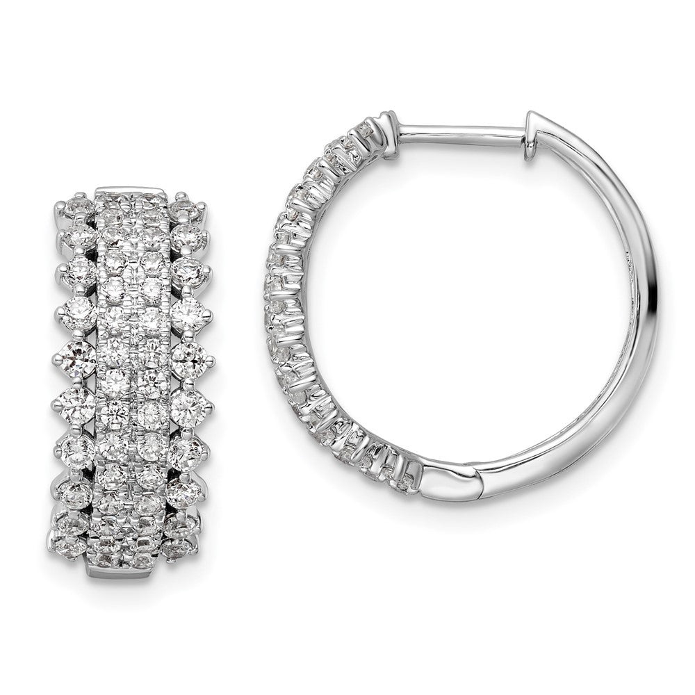 Diamond Hinged Hoop Earrings