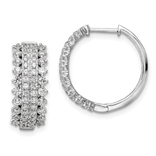 Diamond Hinged Hoop Earrings