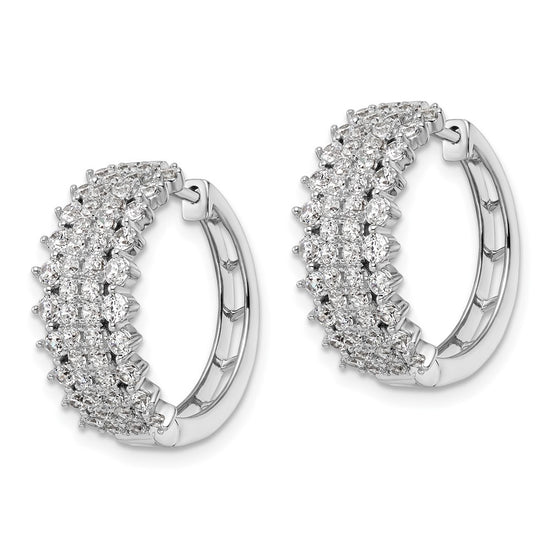Diamond Hinged Hoop Earrings