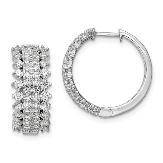 Diamond Hinged Hoop Earrings