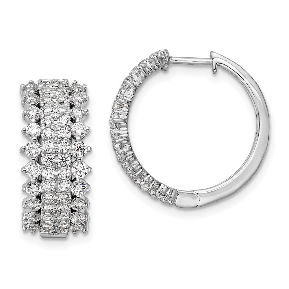 Diamond Hinged Hoop Earrings