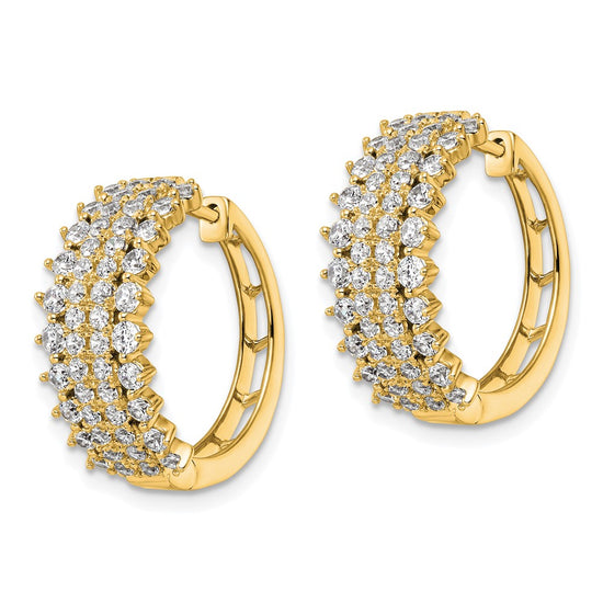 Diamond Hinged Hoop Earrings