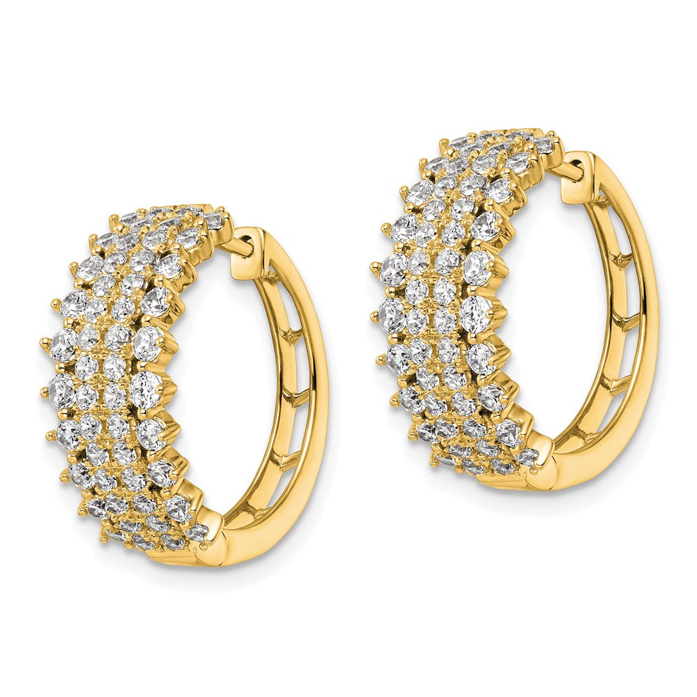 Diamond Hinged Hoop Earrings