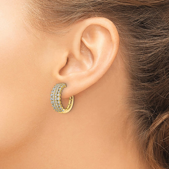 Diamond Hinged Hoop Earrings