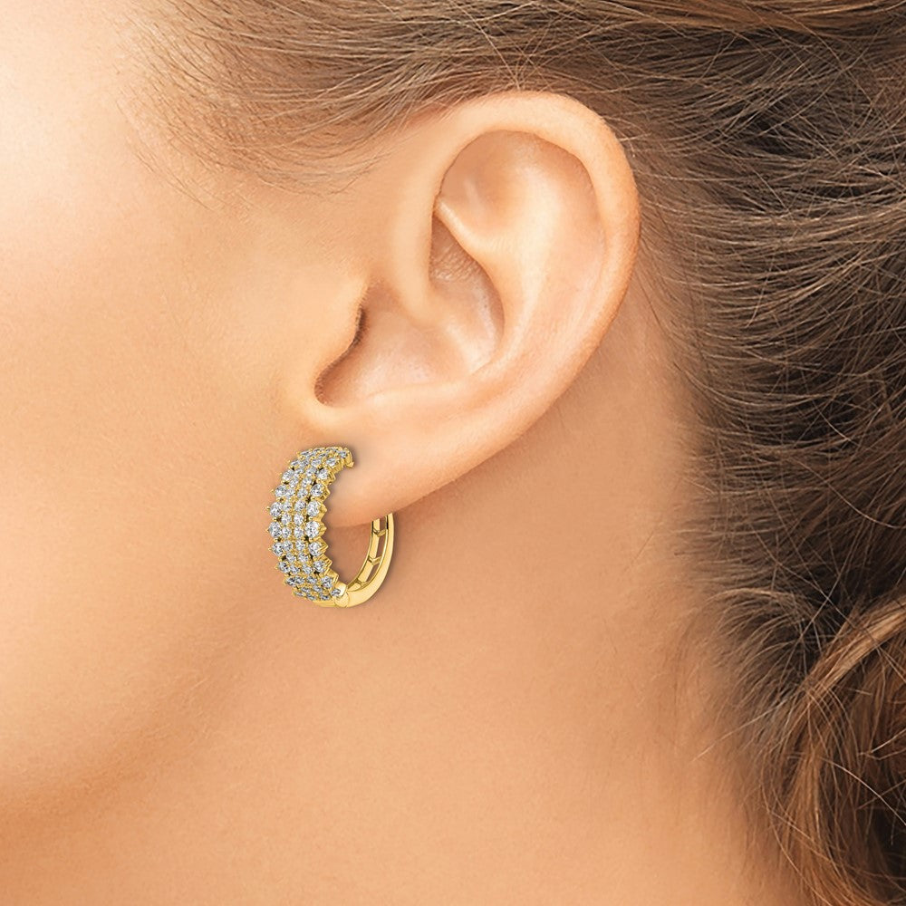 Diamond Hinged Hoop Earrings