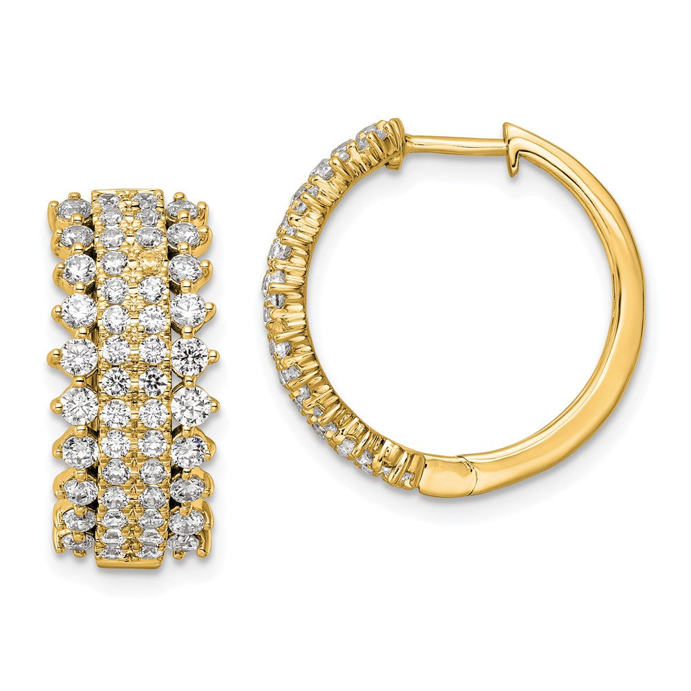 Diamond Hinged Hoop Earrings