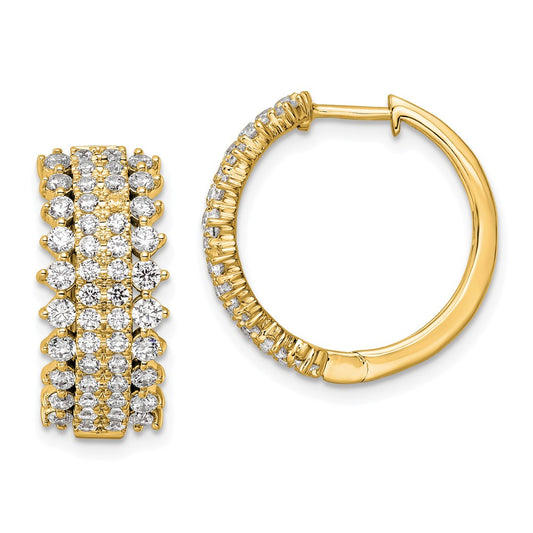 Diamond Hinged Hoop Earrings
