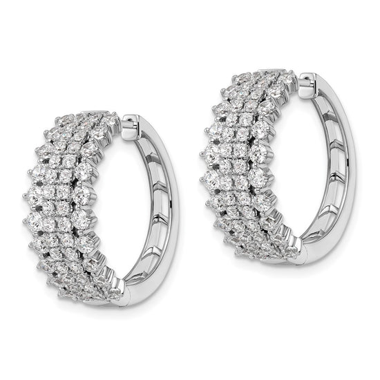 Diamond Hinged Hoop Earrings