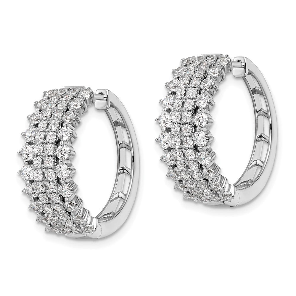 Diamond Hinged Hoop Earrings